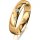 Ring 18 Karat Gelbgold 4.5 mm poliert 3 Brillanten G vs Gesamt 0,035ct