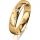 Ring 18 Karat Gelbgold 4.5 mm poliert 5 Brillanten G vs Gesamt 0,045ct