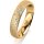 Ring 18 Karat Gelbgold 4.5 mm kreismatt 5 Brillanten G vs Gesamt 0,045ct