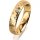 Ring 18 Karat Gelbgold 4.5 mm diamantmatt 5 Brillanten G vs Gesamt 0,045ct