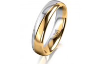 Ring 14 Karat Gelb-/Weissgold 4.5 mm poliert
