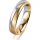 Ring 14 Karat Gelb-/Weissgold 4.5 mm sandmatt