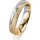 Ring 14 Karat Gelb-/Weissgold 4.5 mm kreismatt 1 Brillant G vs 0,025ct