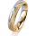 Ring 14 Karat Gelb-/Weissgold 4.5 mm kristallmatt 1 Brillant G vs 0,025ct