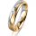 Ring 14 Karat Gelb-/Weissgold 4.5 mm l&auml;ngsmatt 1 Brillant G vs 0,035ct