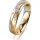 Ring 14 Karat Gelb-/Weissgold 4.5 mm sandmatt 3 Brillanten G vs Gesamt 0,035ct