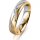 Ring 14 Karat Gelb-/Weissgold 4.5 mm sandmatt 4 Brillanten G vs Gesamt 0,025ct