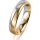 Ring 18 Karat Gelb-/Weissgold 4.5 mm längsmatt