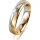 Ring 18 Karat Gelb-/Weissgold 4.5 mm l&auml;ngsmatt 1 Brillant G vs 0,025ct