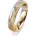 Ring 18 Karat Gelb-/Weissgold 4.5 mm kristallmatt 1 Brillant G vs 0,025ct