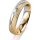 Ring 18 Karat Gelb-/Weissgold 4.5 mm kreismatt 1 Brillant G vs 0,035ct