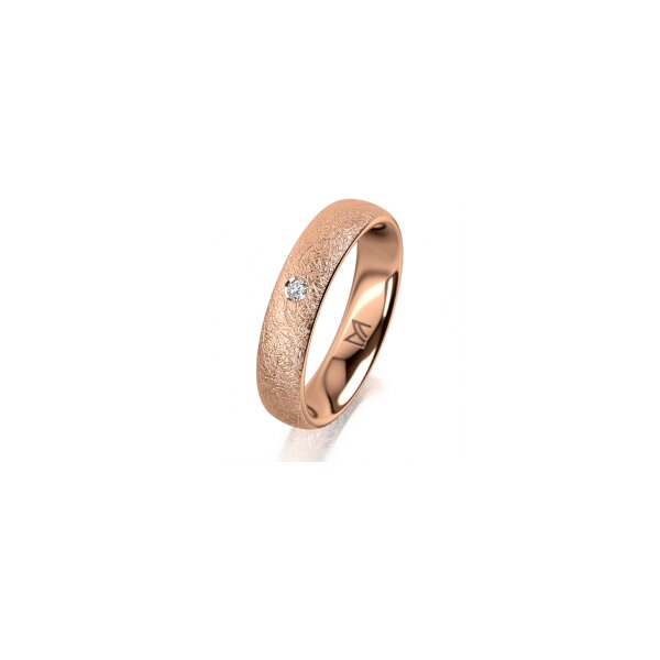 Ring 14 Karat Rotgold 4.5 mm kreismatt 1 Brillant G vs 0,025ct