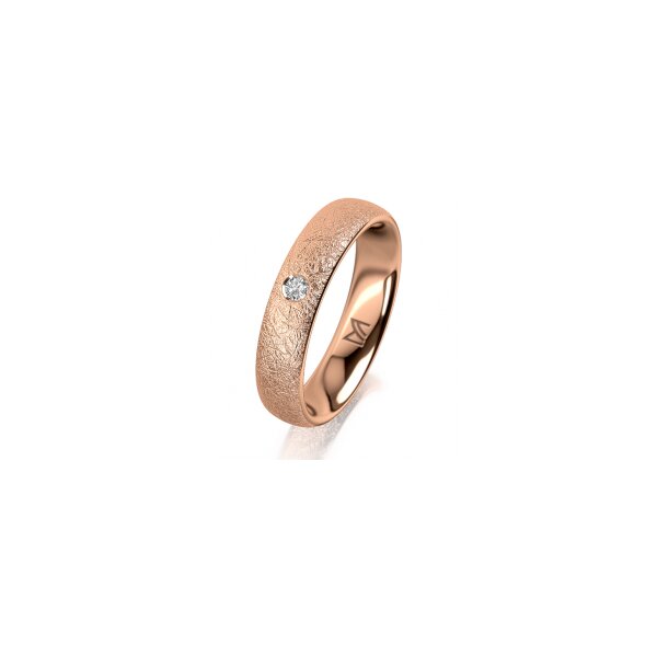 Ring 14 Karat Rotgold 4.5 mm kreismatt 1 Brillant G vs 0,035ct