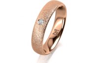 Ring 14 Karat Rotgold 4.5 mm kreismatt 1 Brillant G vs...