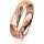 Ring 14 Karat Rotgold 4.5 mm diamantmatt 4 Brillanten G vs Gesamt 0,025ct