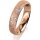 Ring 14 Karat Rotgold 4.5 mm kristallmatt 5 Brillanten G vs Gesamt 0,045ct