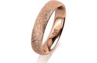 Ring 18 Karat Rotgold 4.5 mm kristallmatt