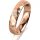 Ring 18 Karat Rotgold 4.5 mm diamantmatt 1 Brillant G vs 0,025ct
