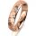 Ring 18 Karat Rotgold 4.5 mm diamantmatt 3 Brillanten G vs Gesamt 0,035ct