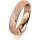 Ring 18 Karat Rotgold 4.5 mm kreismatt 4 Brillanten G vs Gesamt 0,025ct