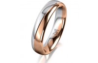 Ring 14 Karat Rot-/Weissgold 4.5 mm poliert