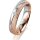 Ring 14 Karat Rot-/Weissgold 4.5 mm kreismatt 1 Brillant G vs 0,025ct
