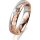 Ring 14 Karat Rot-/Weissgold 4.5 mm diamantmatt 1 Brillant G vs 0,025ct
