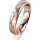 Ring 14 Karat Rot-/Weissgold 4.5 mm sandmatt 1 Brillant G vs 0,035ct