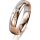 Ring 14 Karat Rot-/Weissgold 4.5 mm poliert 3 Brillanten G vs Gesamt 0,035ct