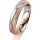 Ring 18 Karat Rot-/Weissgold 4.5 mm kristallmatt