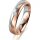 Ring 18 Karat Rot-/Weissgold 4.5 mm l&auml;ngsmatt 1 Brillant G vs 0,025ct