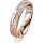 Ring 18 Karat Rot-/Weissgold 4.5 mm kreismatt 5 Brillanten G vs Gesamt 0,045ct