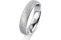Ring 14 Karat Weissgold 4.5 mm kreismatt