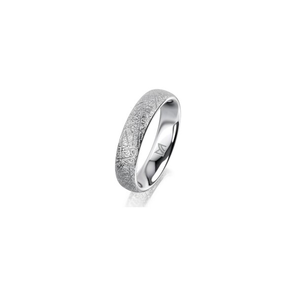 Ring 14 Karat Weissgold 4.5 mm kristallmatt