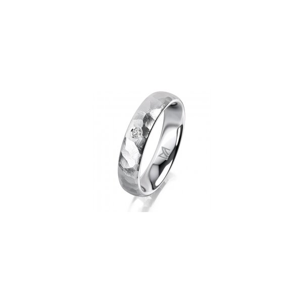 Ring 14 Karat Weissgold 4.5 mm diamantmatt 1 Brillant G vs 0,025ct