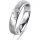 Ring 14 Karat Weissgold 4.5 mm sandmatt 5 Brillanten G vs Gesamt 0,045ct