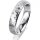 Ring 14 Karat Weissgold 4.5 mm diamantmatt 5 Brillanten G vs Gesamt 0,045ct