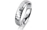 Ring 18 Karat Weissgold 4.5 mm diamantmatt