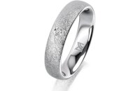 Ring 18 Karat Weissgold 4.5 mm kreismatt 1 Brillant G vs...