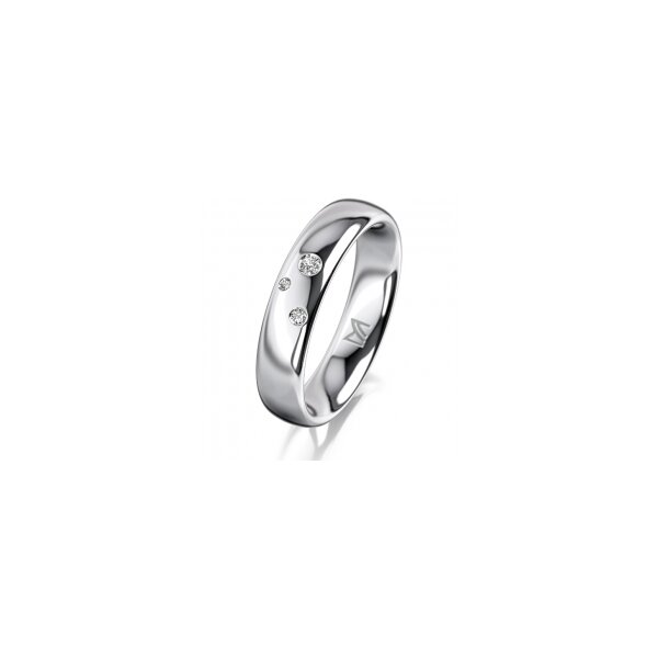 Ring 18 Karat Weissgold 4.5 mm poliert 3 Brillanten G vs Gesamt 0,035ct
