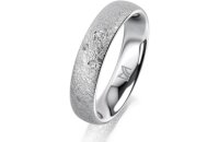 Ring 18 Karat Weissgold 4.5 mm kreismatt 3 Brillanten G...