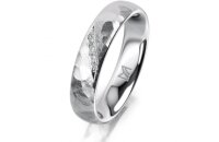 Ring 18 Karat Weissgold 4.5 mm diamantmatt 4 Brillanten G...