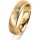 Ring 14 Karat Gelbgold 5.0 mm sandmatt 3 Brillanten G vs Gesamt 0,040ct