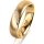Ring 14 Karat Gelbgold 5.0 mm längsmatt 5 Brillanten G vs Gesamt 0,035ct