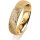 Ring 14 Karat Gelbgold 5.0 mm kristallmatt 5 Brillanten G vs Gesamt 0,035ct
