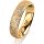 Ring 14 Karat Gelbgold 5.0 mm kristallmatt 5 Brillanten G vs Gesamt 0,055ct