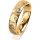 Ring 14 Karat Gelbgold 5.0 mm diamantmatt 5 Brillanten G vs Gesamt 0,055ct
