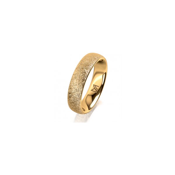 Ring 18 Karat Gelbgold 5.0 mm kristallmatt