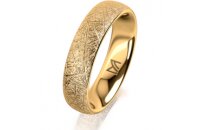 Ring 18 Karat Gelbgold 5.0 mm kristallmatt