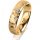 Ring 18 Karat Gelbgold 5.0 mm diamantmatt 3 Brillanten G vs Gesamt 0,040ct